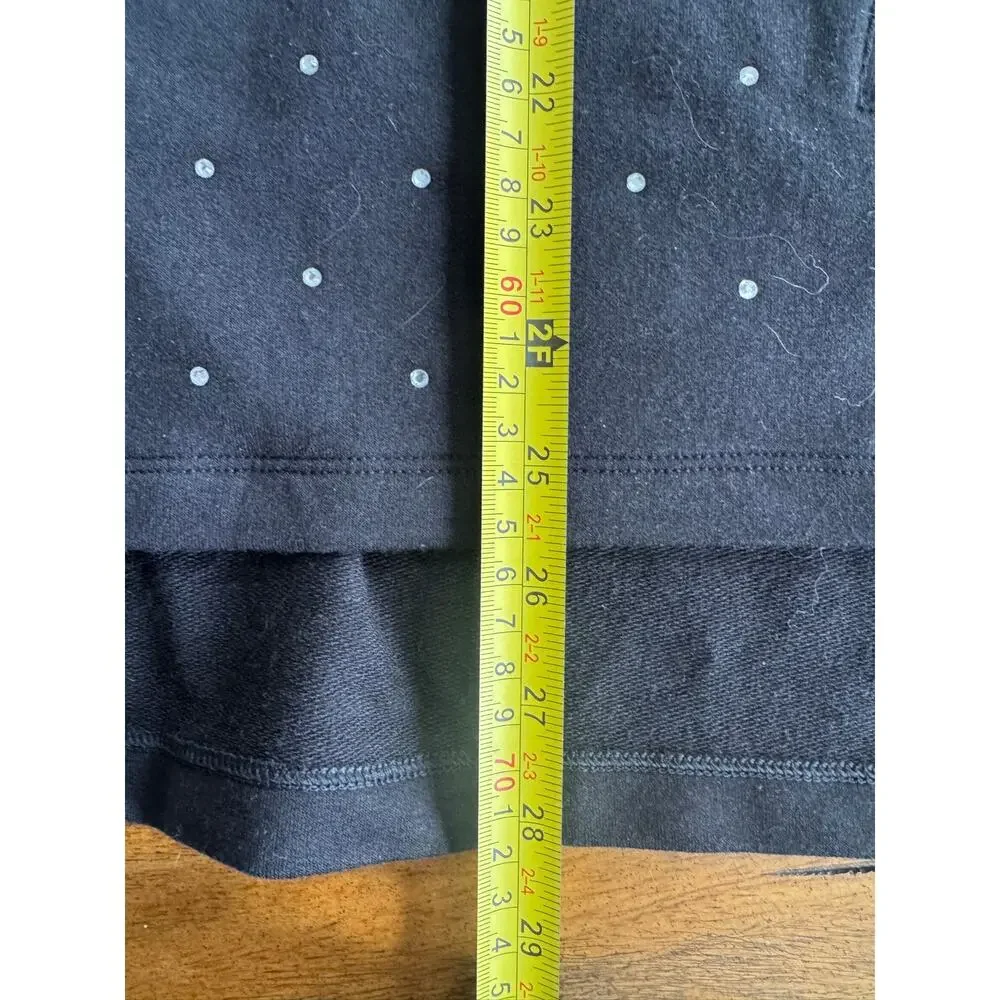 NWT Juicy Couture Black Rhinestone Zip Hoodie XL Hi Low Hem Y2K - Picture 9 of 11